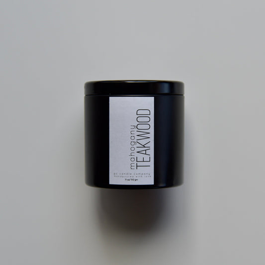mahogany teakwood candle