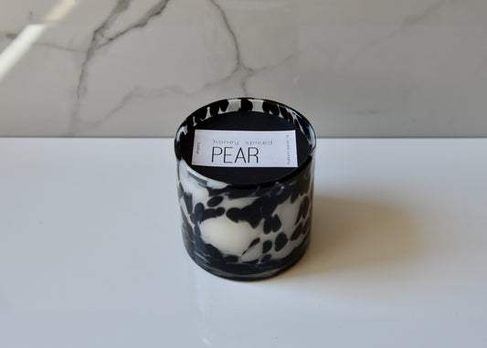 honey spiced pear luxury candle