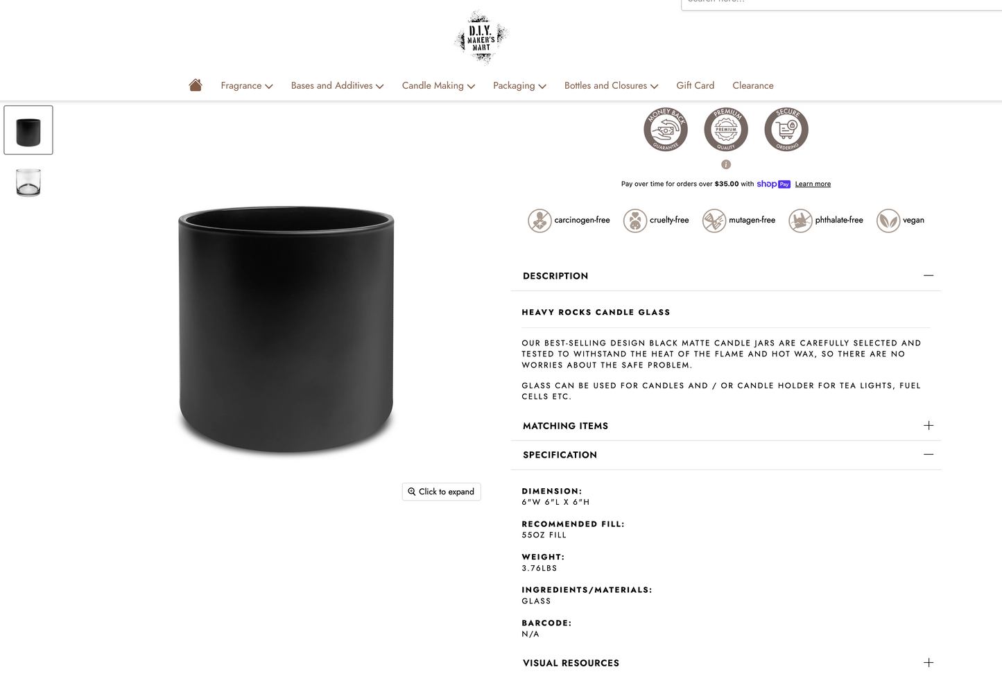 xxl black luxury candle